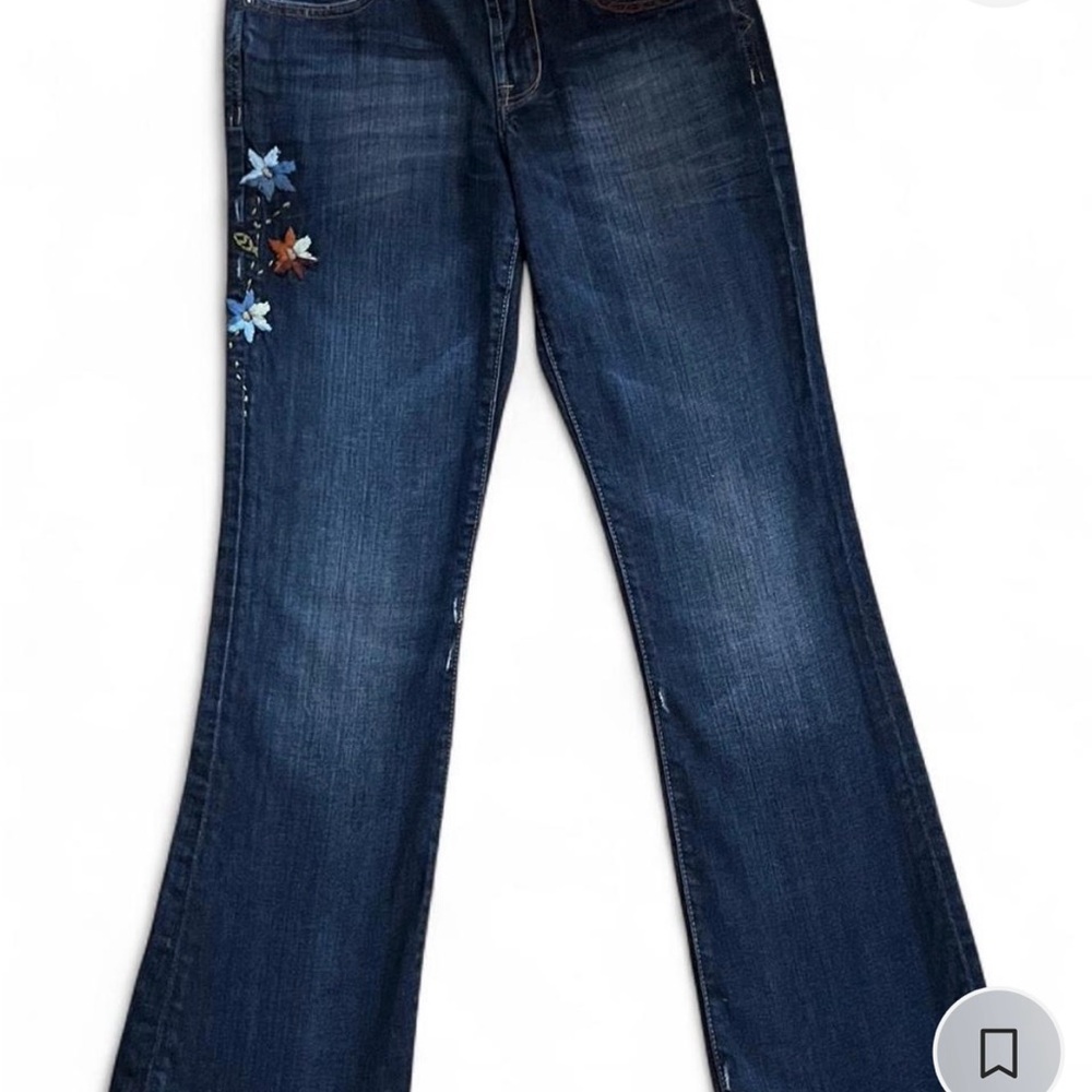 Embroidered Blue Women's Jeans